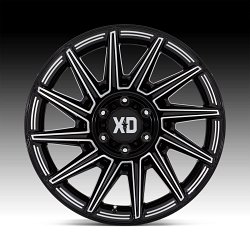 XD Series XD867 Specter Gloss Black Milled Custom Truck Wheels 3